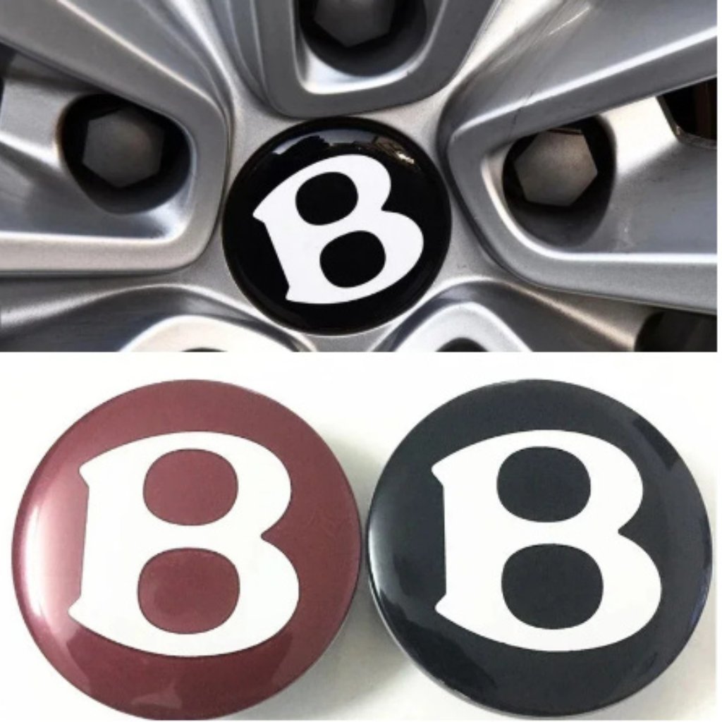 Brand New Four Bentley Continental Gt Flying Spur Wheel Center Caps Blac
